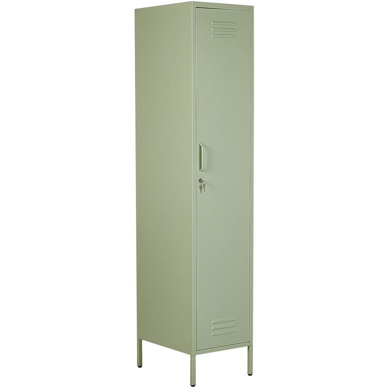 Beliani - Modern Office Storage Locker Metal Cabinet Unit with 5 Shelves Green Frome - Green