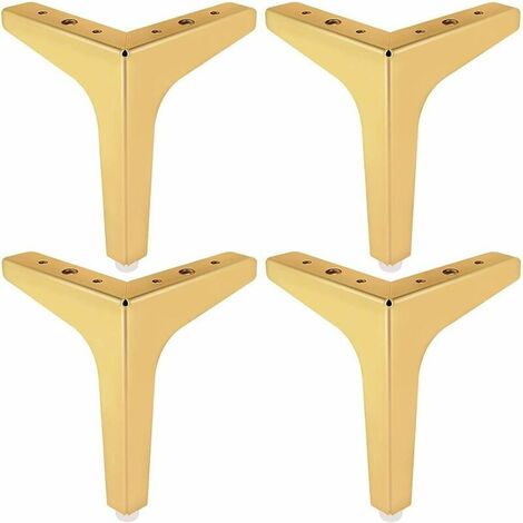 Metal Triangle Sofa Legs Triangle Furniture Legs Coffee Table Legs Metal Triangle Furniture Legs DIY Metal Furniture Legs for Cabinet Sofa Chair Coffee Table (4 Pieces)