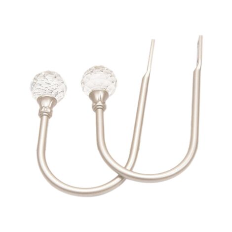 Metal U Shaped Shackles Window Accessories Curtain Holdback Wall Tie Backs Hooks Hanger Home Accessories-Antique Silver