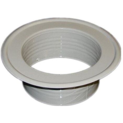 SPIROFLEX Metal Ventilation Ducting Pipe Wall Plate Spigot White 85mm Diameter