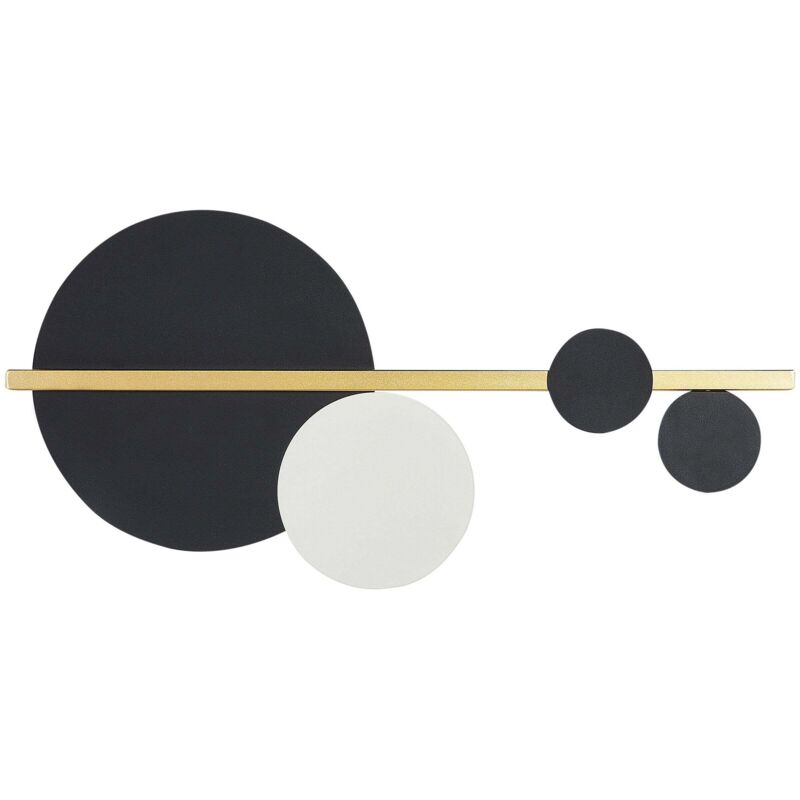Beliani LED Wall Lamp Parita Metal Black, Black