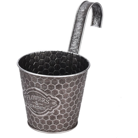 Metal Wall Planter Vertical Ribbed Design Wall Mount Flower Pot