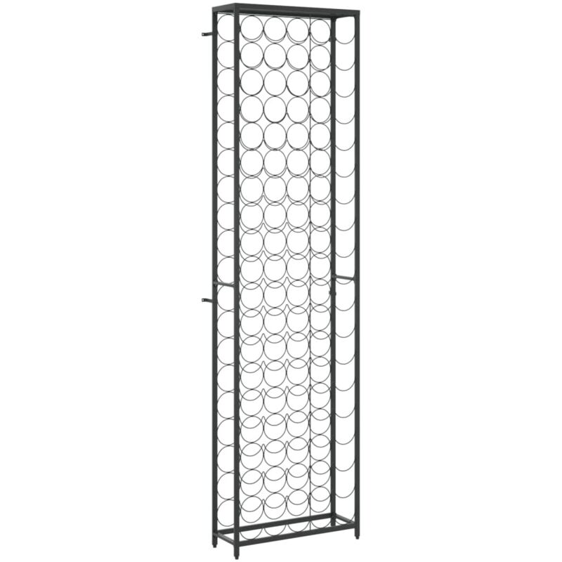 Vidaxl - Wine Rack for 95 Bottles Black 54x18x200 cm Wrought Iron