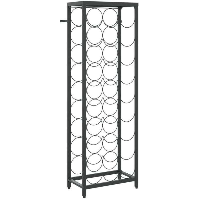 Wine Rack For 27 Bottles Black 34x18x100 Cm Wrought Iron Vidaxl