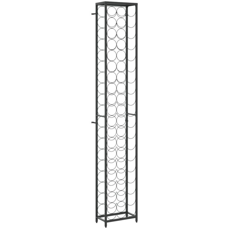 Vidaxl - Wine Rack For 57 Bottles Black 34x18x200 Cm Wrought Iron