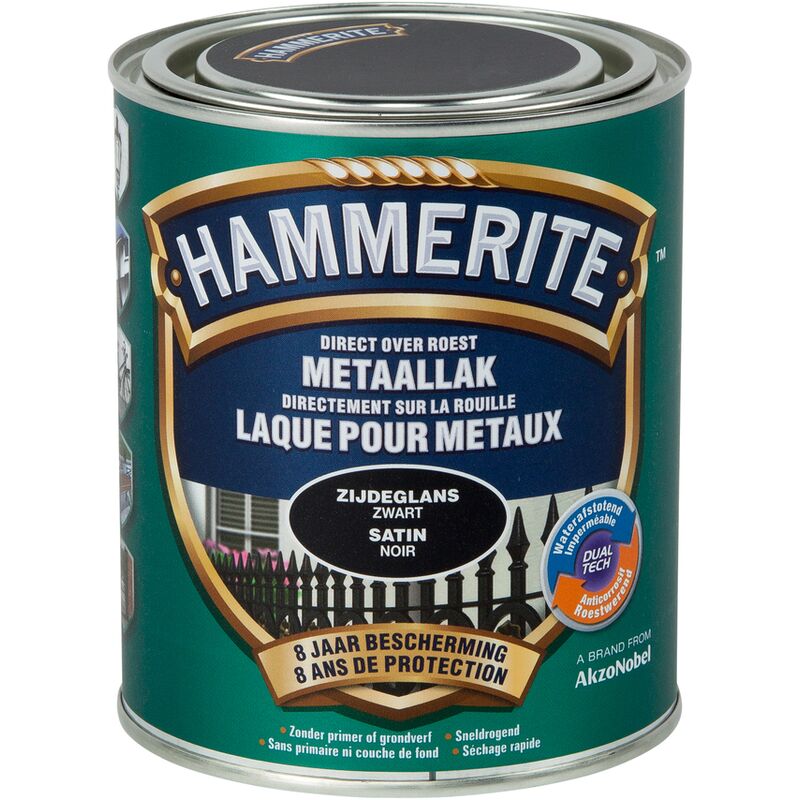 

metales Negro laca satinada - 750ml - Noir - Hammerite