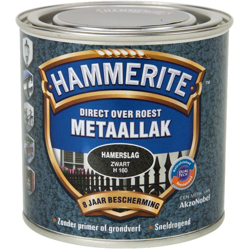 

metales laca Hammerite martillado Negro - 2.5L - Noir