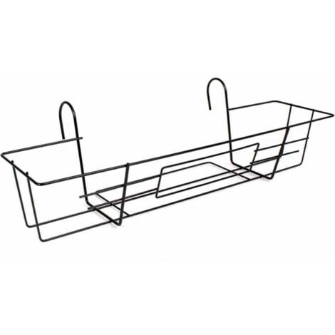 JARDIFER Metall-Balkonkastenhalter schwarz 65 x 22 cm