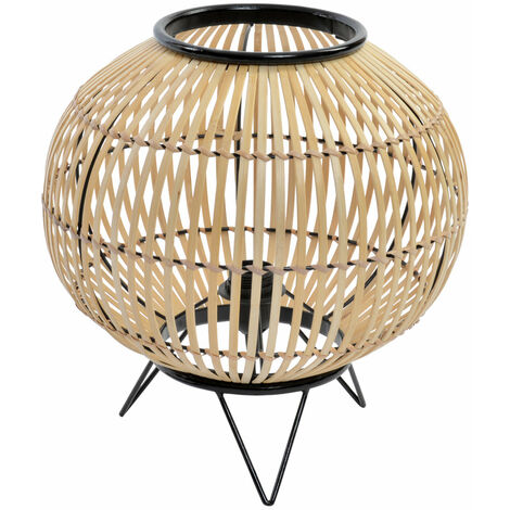Metall Bambus Tischlampe 36x36x37 natürliches Bambus Metallmaterial Mehrfarbige Farbfamilienzeitlampen Details