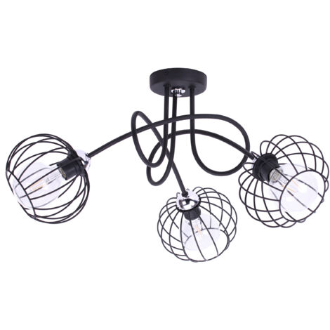 Metall-Deckenpendelleuchte Chrome Loft Edison