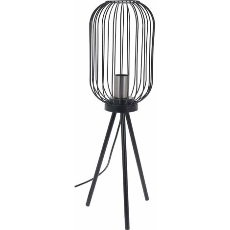 Metall-Dreibein Lampe, 36 cm, schwarz - Home Styling Collection