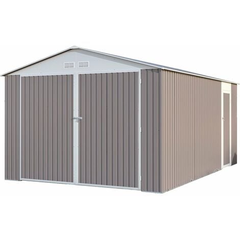 HABITAT ET JARDIN METALL GARAGE NEVADA MIT SCHWINGTÜR - 15,36 M²