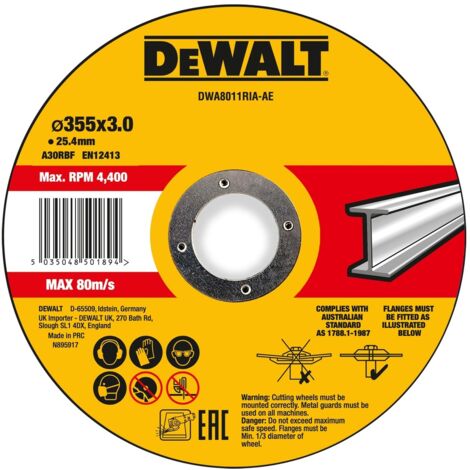 Metall-Gehrungssägeblatt, 355 x 3 x 25,4 mm  DeWalt DWA8011RIA-AE