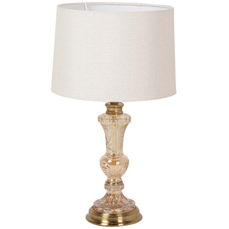 Metall-Glas-Tischlampe 31X31X52 cm