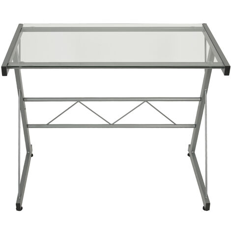 Metall/Glass Desktop 90x50x72cm, Glas: 6mmpour Alle Stile, um dem Zuhause eine Note zu verleihen