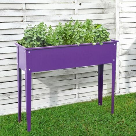 Metall-Hochbeet Gr. 2 lila glänzend 100 x 30 x 80 cm STRECKE
