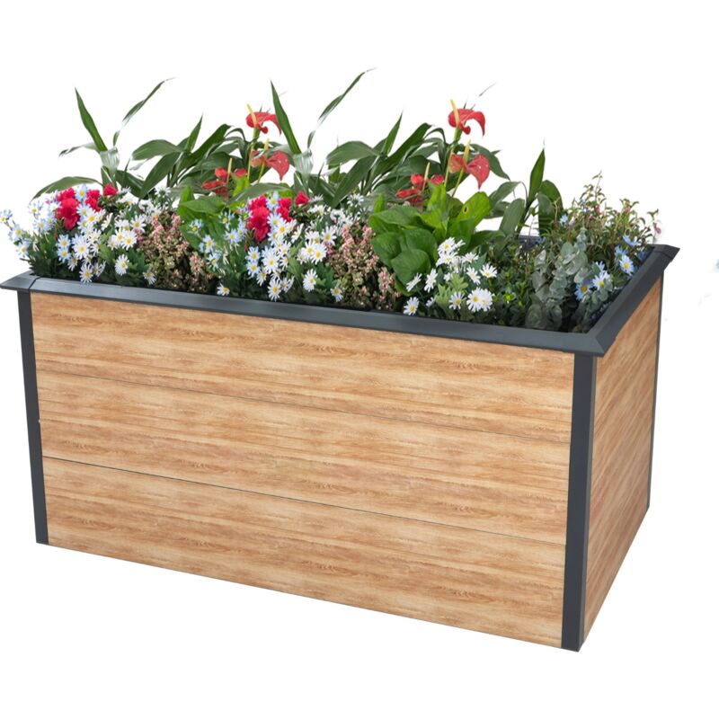 Westmann - Hochbeet 'primus-multi L' Inkl. Schneckenschutz, Holzoptik / Anthrazit, 75 X 150 X 77 Cm