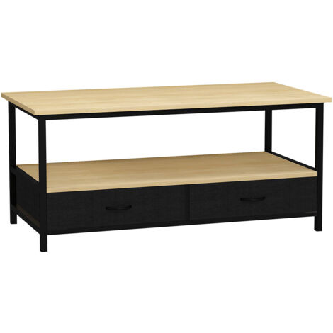 Metall Holz Sofatisch Couchtisch Flonila