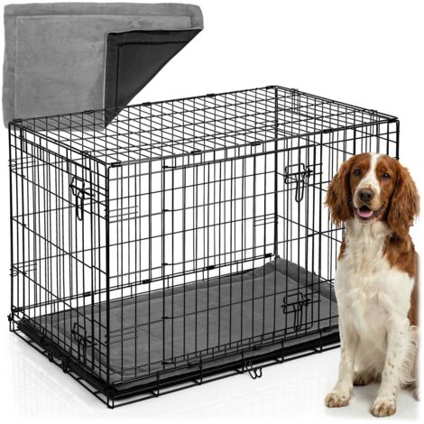 Metall-Hundehütte + Bett 91 x 57 x 62 cm PH-201