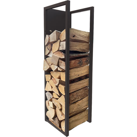 Metall Kaminholzregal 25 x 25 x 90 cm Wandregal Kaminholzlager