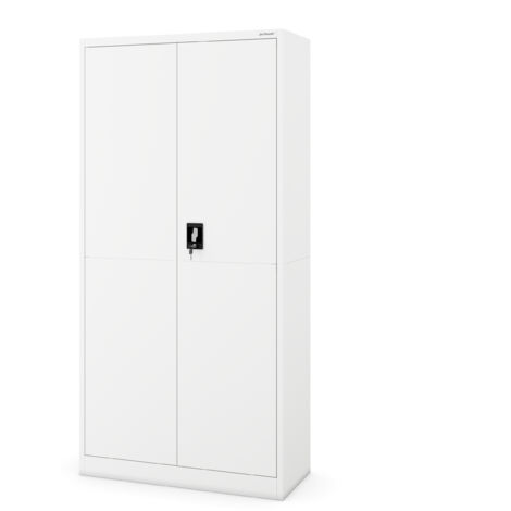 Metall-Lagerschrank DAWID, 900 x 1850 x 400 mm, Smart: weiß