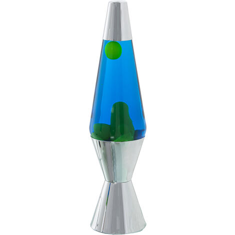 Metall Lava glänzend flüssiges Metall grün/blau + Ersatzlampe