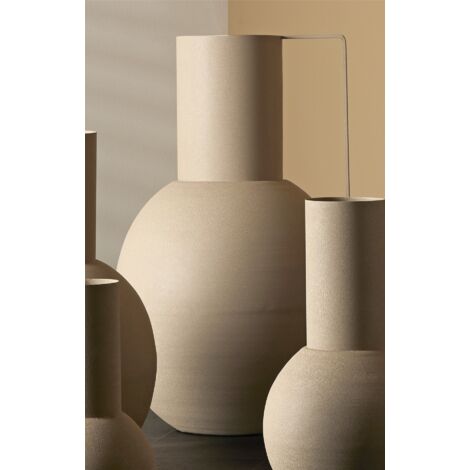 Metall-Maulwurfvase mit Henkel, 72 cm. 45 x 72 cm