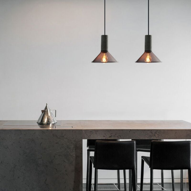 Vintage Pendelleuchte Industrial Hängelampe Innenbereich Deckenleuchte für Esszimmer Café Bar Club Ø21,5CM 2 Stücke