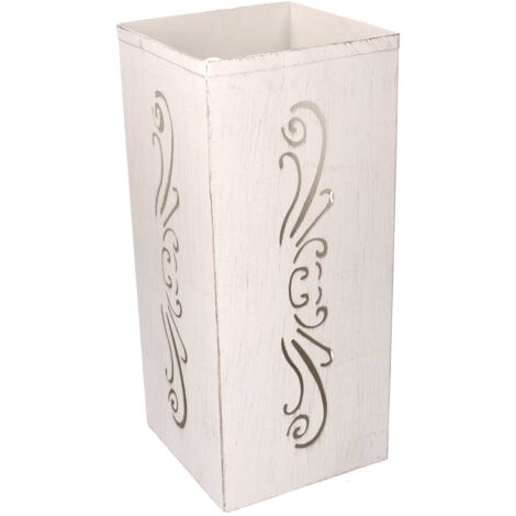 Metall Regenschirmständer, cremefarbenes Quadrat, 20,5x20,5x48 cm