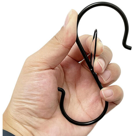 Metall-S-Haken für Küche und Haushalt – Werkzeuglose Wandmontage – 7 robuste Eisenteile