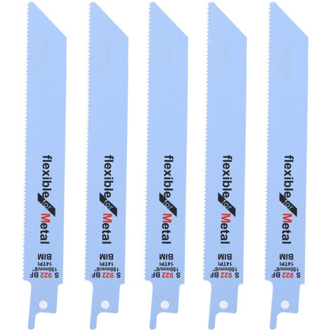 Metall-Säbelsägeblatt für Holz - 5-teiliges Set mit 150 mm / 5,9 Zoll langen Blättern