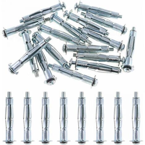 Metall Spreizdübel M4 x 38 (25er-Pack) Gipskarton-Befestigungen - Zink-passiviert, korrosionsbeständig (38 mm lang)