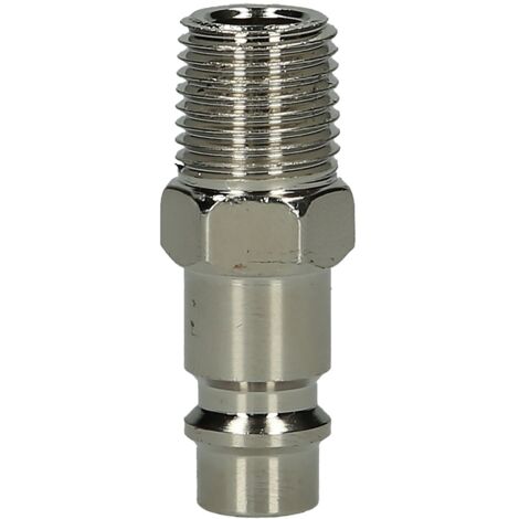 Metall-Stecknippel, 1/4"AG, Europa