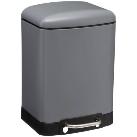 Metall-tretabfalleimer 6l ariane anthrazitgrau - 5five