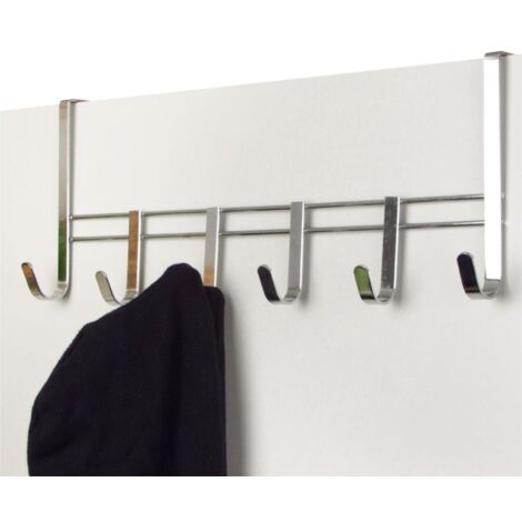 Metall-Türgarderobe schwarz Türhaken Kleiderhaken Garderobenhaken Hakenleiste