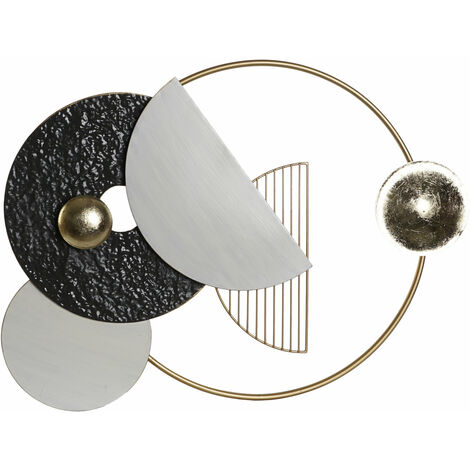 Metall Wanddekoration 70.5x6x59 Abstraktes Metall Goldmaterial mehrfarbige Farbfamilie Wanddekoration Details