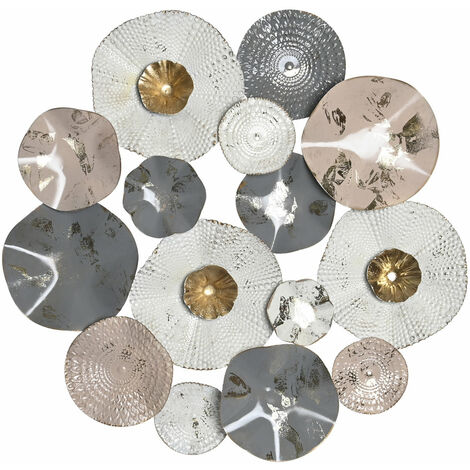 Metall Wanddekoration 80x7x80 Weiß Metallmaterial mehrfarbige Farbfamilienfamilien Wanddekoration Details