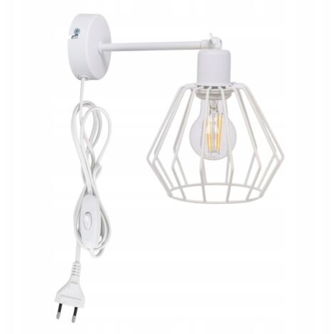 METALL-WANDLAMPE DIAMANT-LAMPE NACHTLAMPE WANDLAMPE MIT LED-STECKER