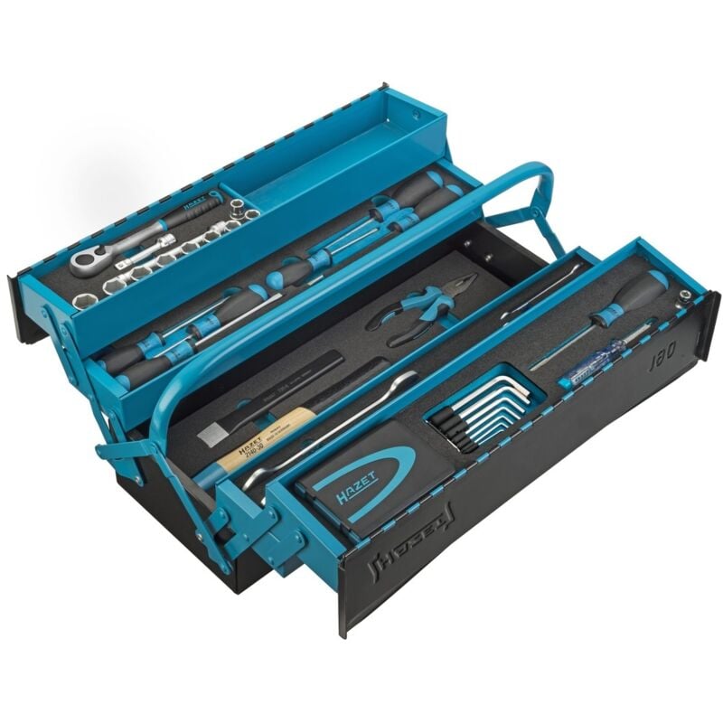 Metall-Werkzeugkasten mit Sortiment 190/79 · Anzahl Werkzeuge: 79