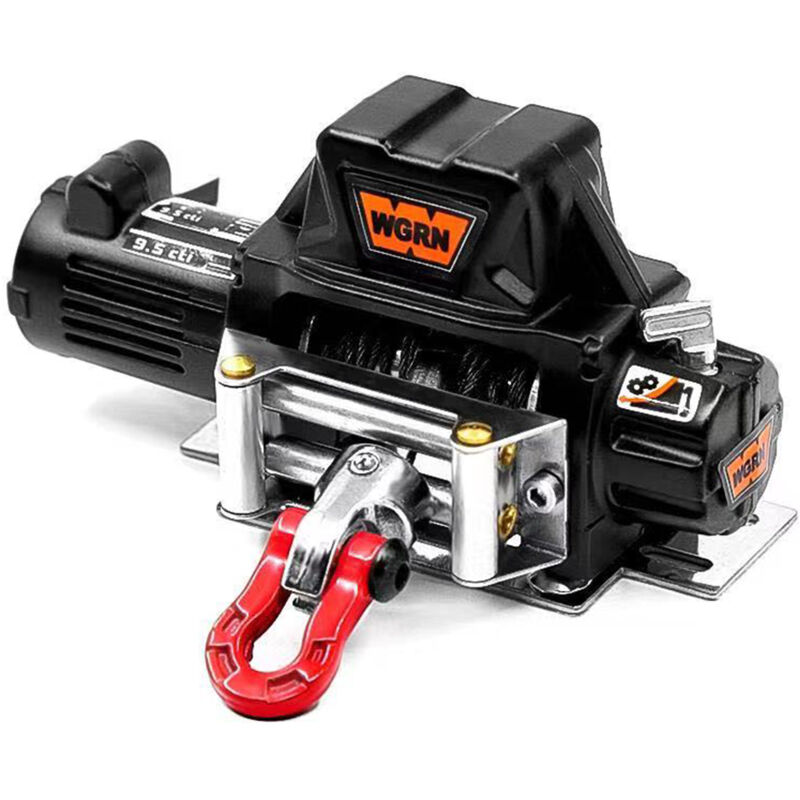 Image of Metall Winde für 1:10 rc Raupen Auto Axial SCX10 D90 90046 TRX4 Redcat (Schwarz)