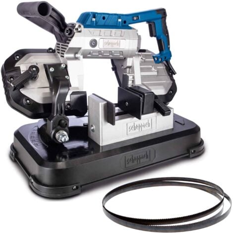 Metallbandsäge MBS1200 Scheppach - 1200W  127mm Schnitthöhe  Vario-Speed  mit Arbeitstisch & LED