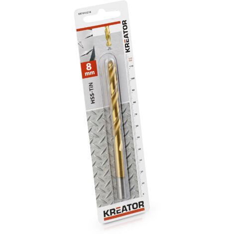 Metallbohrer Titanium Gelb Kreator  Durchmesser 8 mm