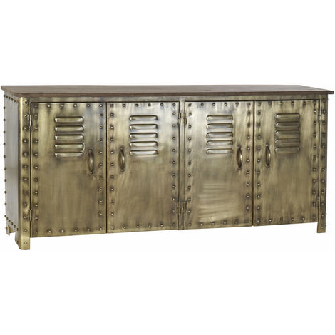 Metallbuffet 152x35x69 Gold Metallmaterial Multicolor -Farbfamilienbuffets und TV -Möbeldetails