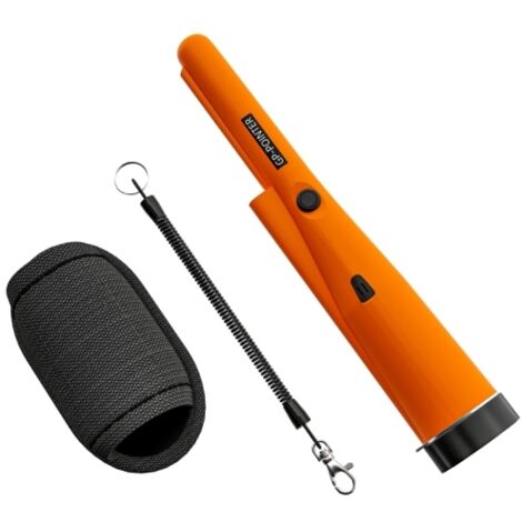 Metalldetektor für Erwachsene, Tragbar Ortungsgerät mit LED Indicator, Wasserdicht Schnurlos Metallsuchgerät Orange
