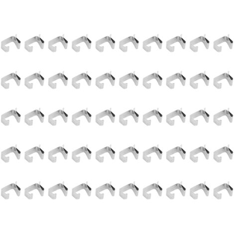 Metallene Dachrinnenhaken für Weihnachtsbeleuchtung, 50 Stück, Edelstahlhaken S 20x14mm