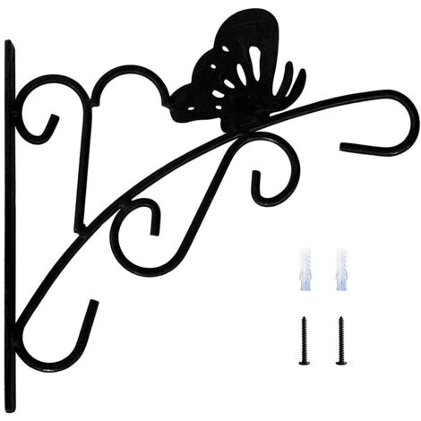 Metallene Wandhalterung für Außenpflanzen, Blumentopfhalter, Vogelfutterhaus und Laternen