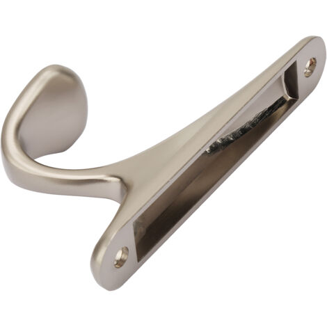 Metallener Wandhaken für Badezimmertür - Einarmige Garderobe für Kleidung, Hüte und Mäntel (Champagner)