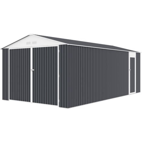 HABITAT ET JARDIN Metallgarage "Houston" 18,56 m² - Anthrazit