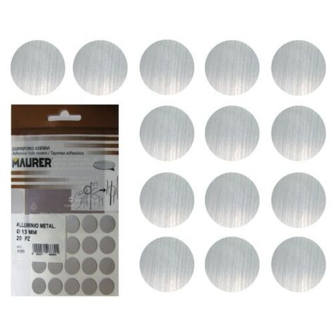 Metallgraue selbstklebende Schraubenabdeckungen. (Blisterpackung 20 Einheiten)