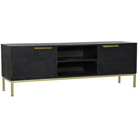 Metallgriff TV -Möbel 147x38x51 Schwarzes Metallgriff Material mehrfarbige Farbfamilienbuffets und TV -Möbeldetails